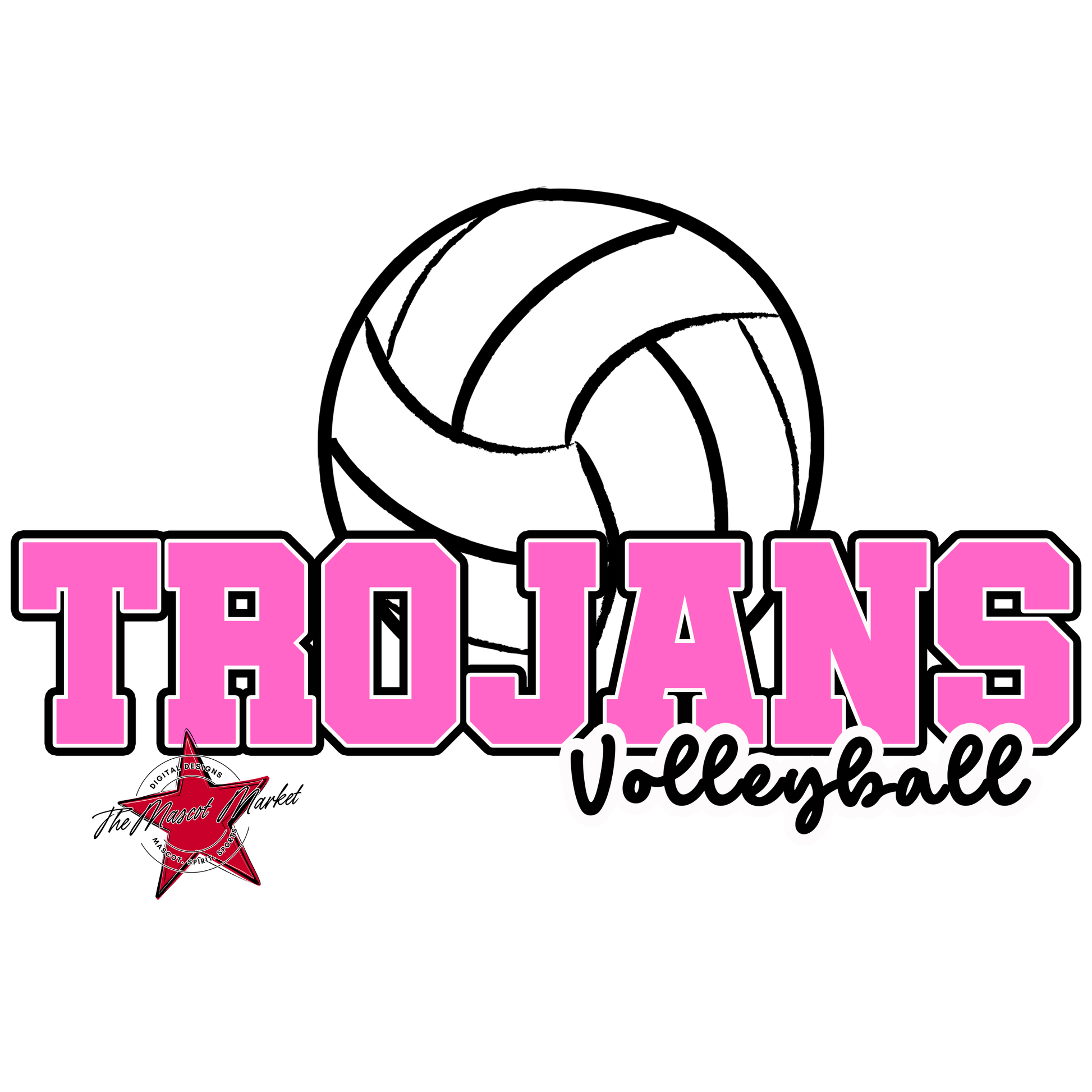 Trojans Varsity Volleyball-Baby Pink