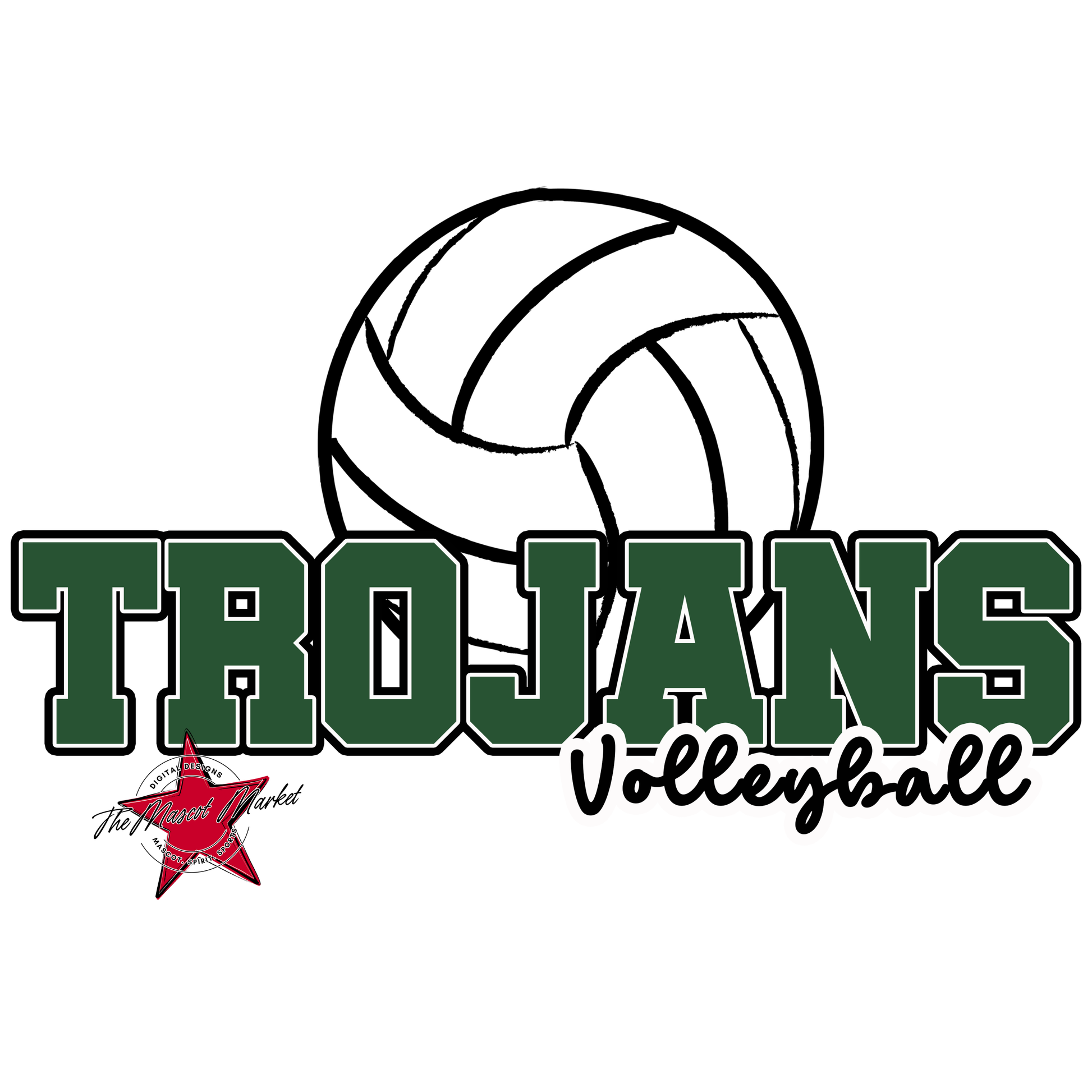 Trojans Varsity Volleyball-Green