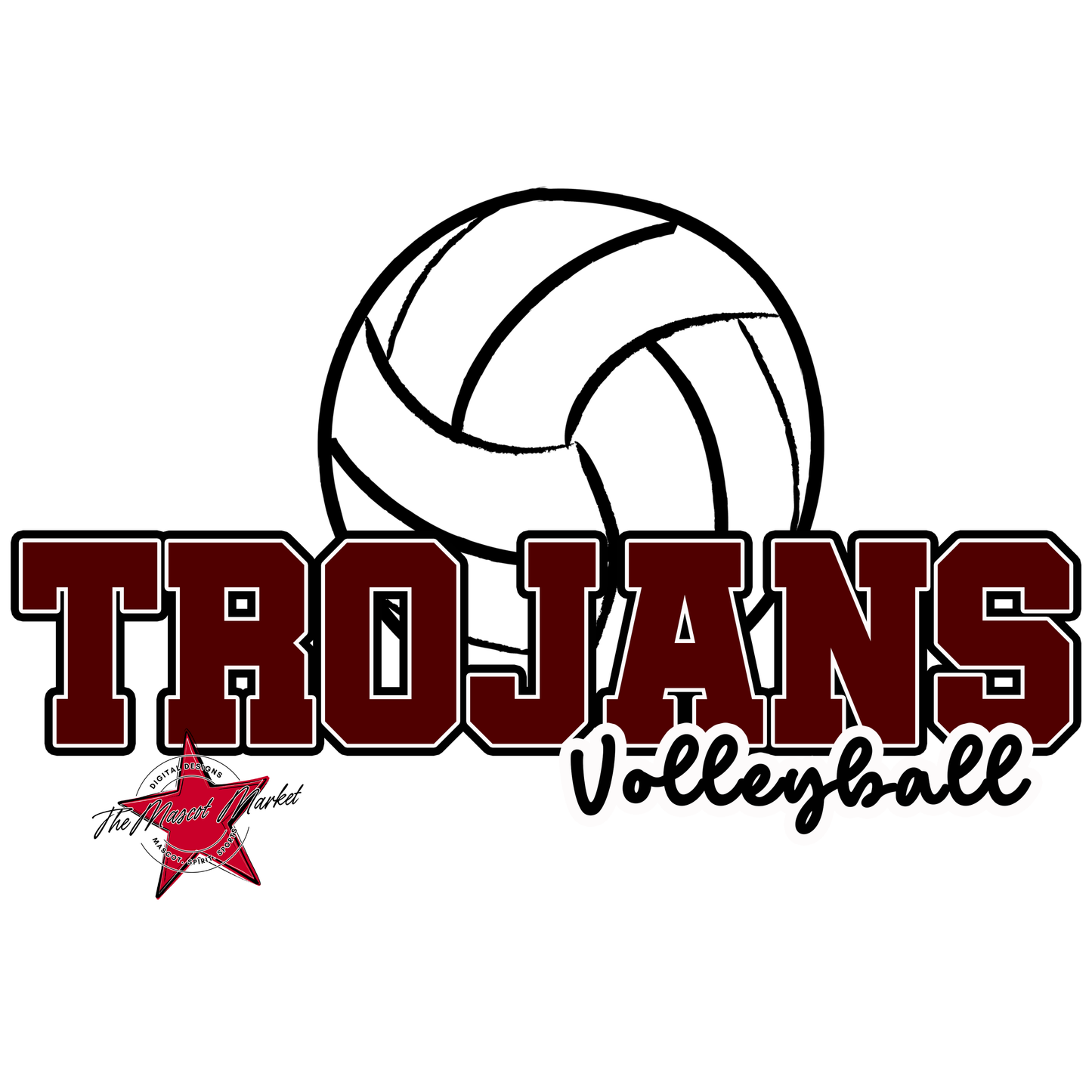 Trojans Varsity Volleyball-Maroon