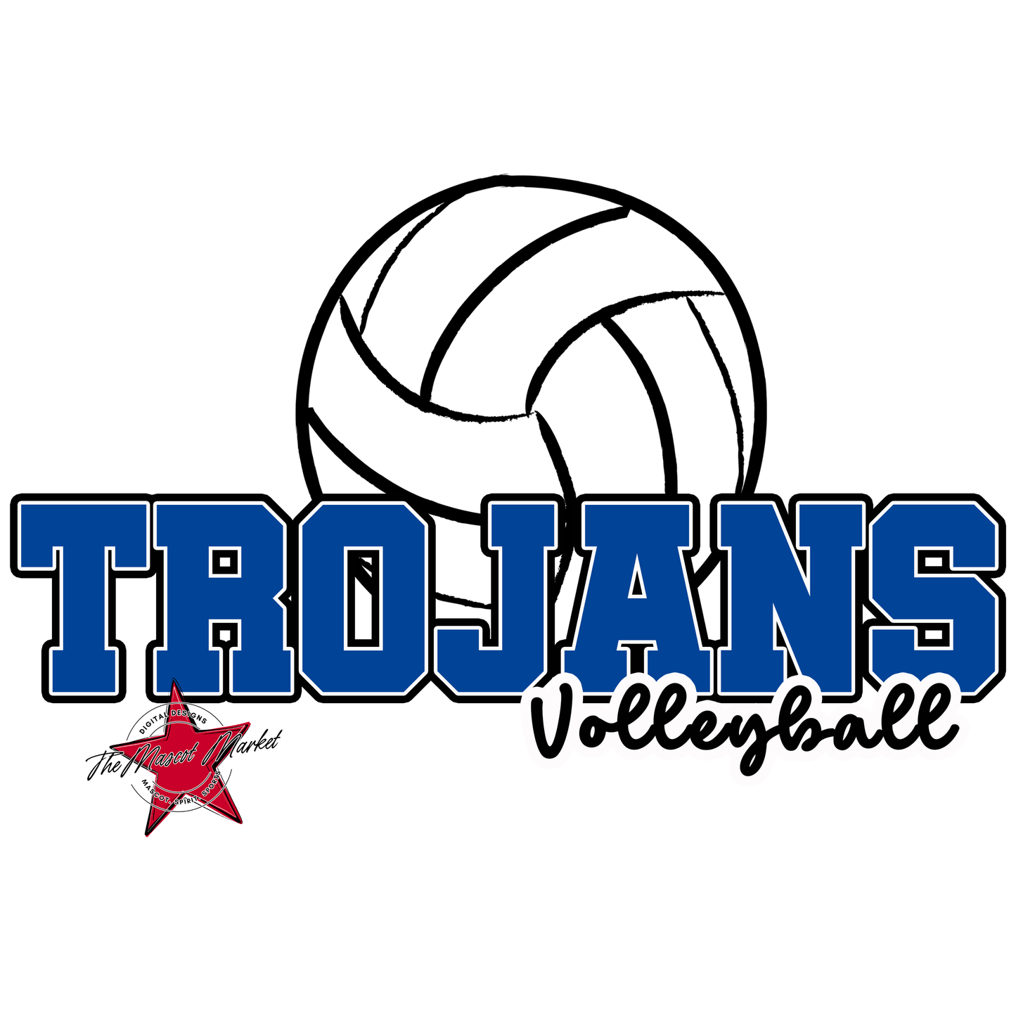 Trojans Varsity Volleyball-Off Blue