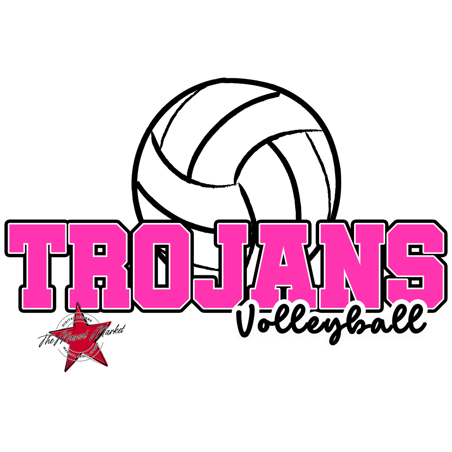 Trojans Varsity Volleyball-Pink