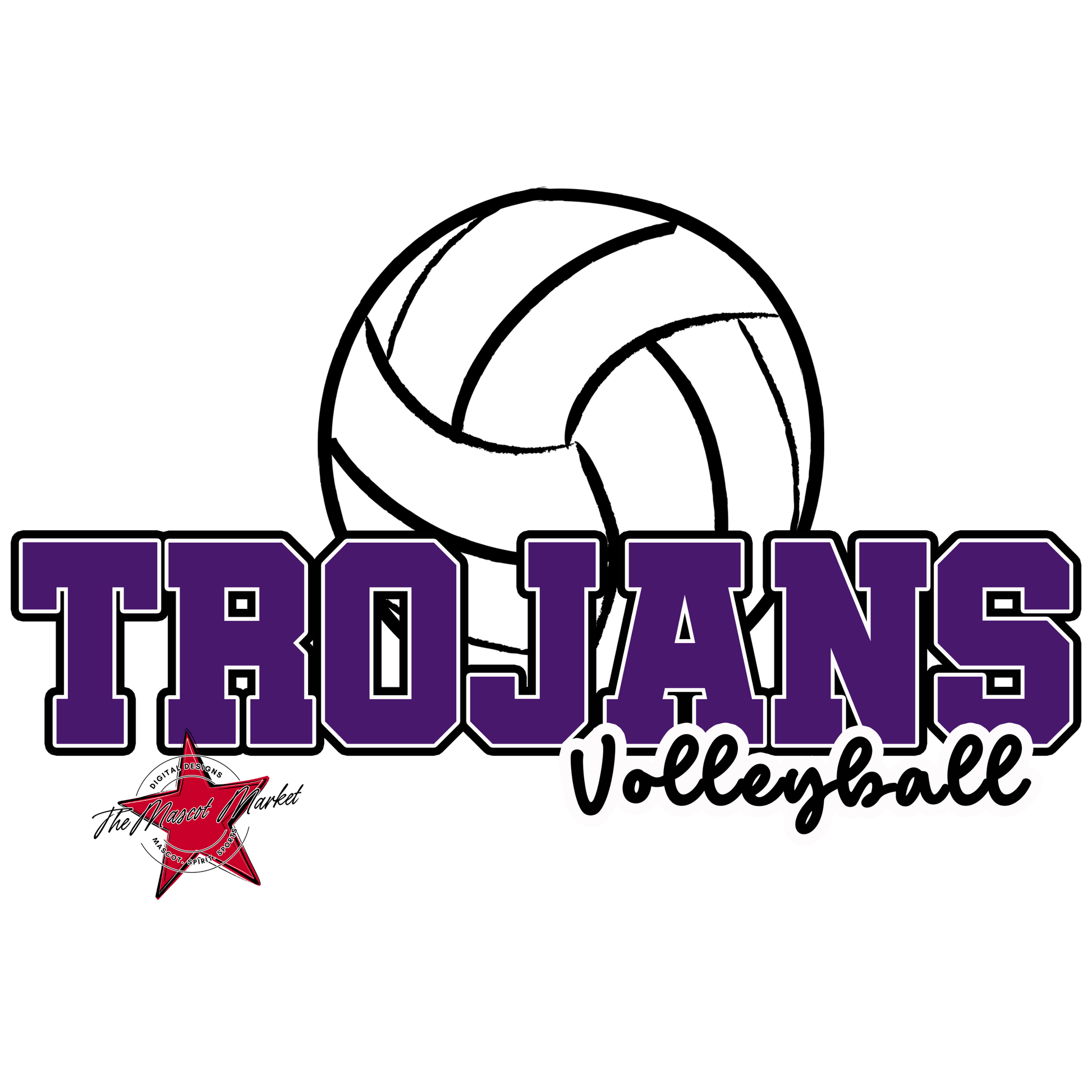 Trojans Varsity Volleyball-Purple