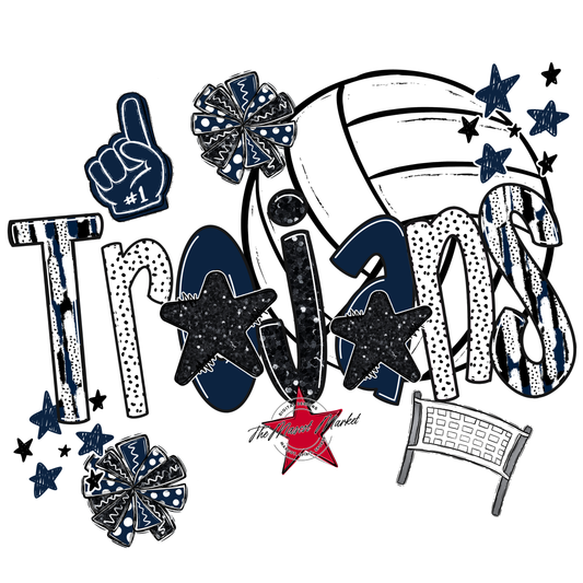 Trojans Volleyball Scrape-Navy