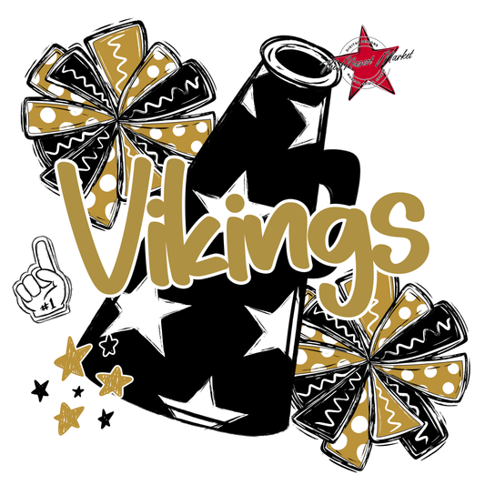 Vikings Alpha Megaphone Design-Gold