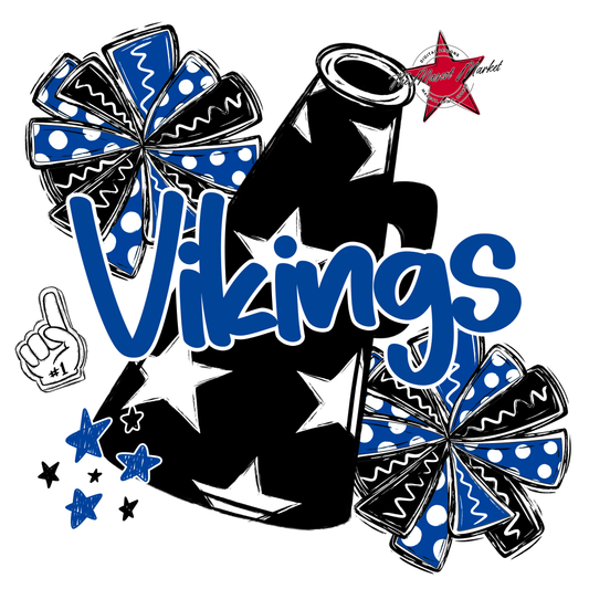 Vikings Alpha Megaphone Design-Off Blue