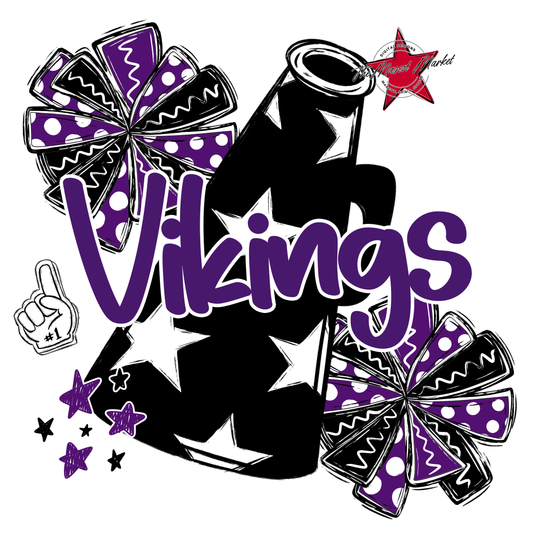 Vikings Alpha Megaphone Design-Purple
