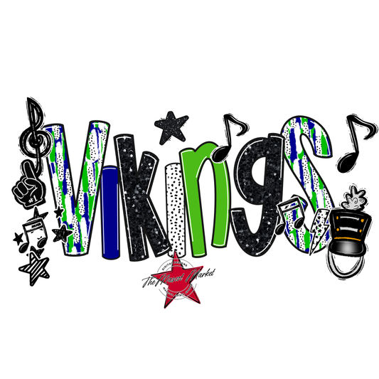 Vikings Band Scrape-Blue