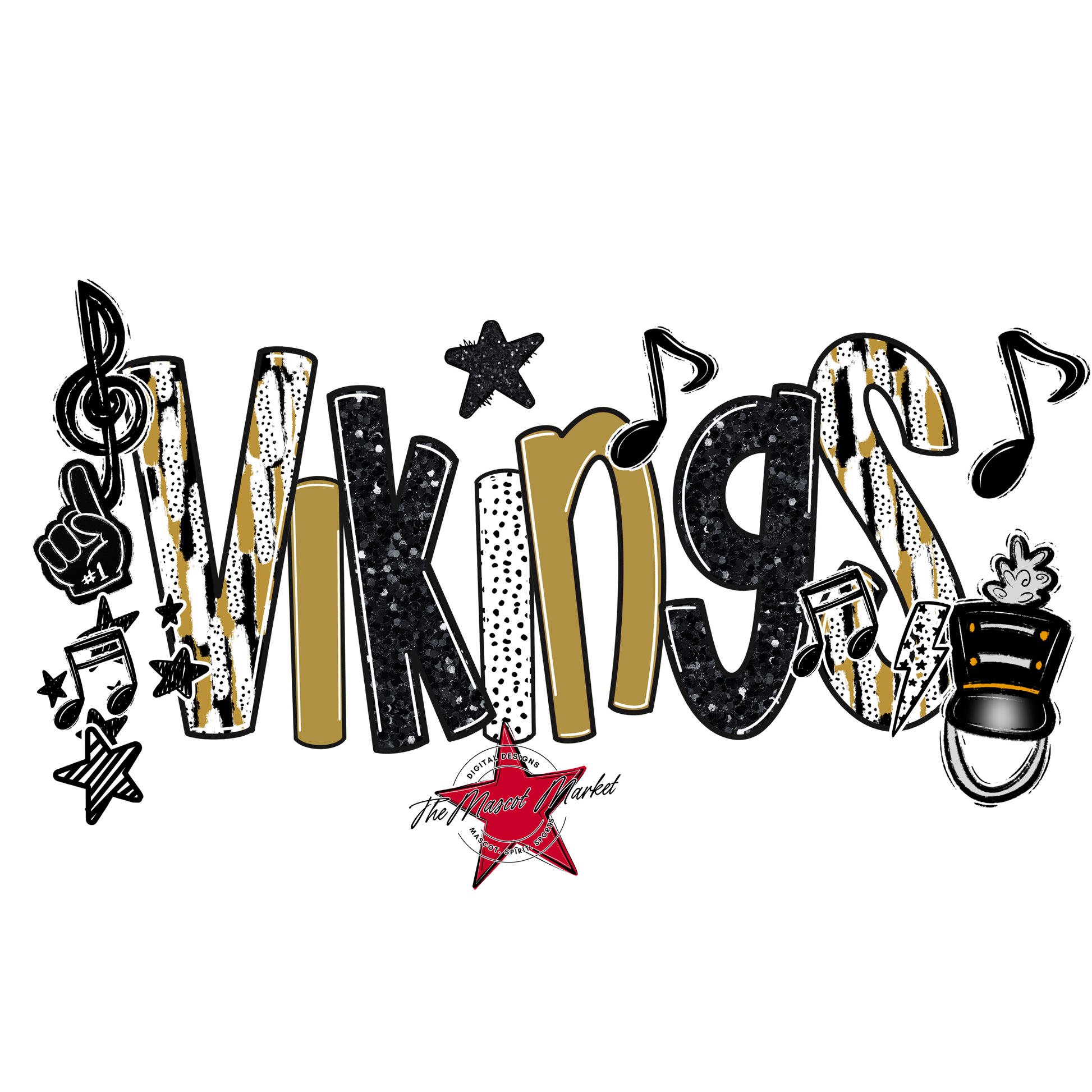 Vikings Band Scrape-Gold