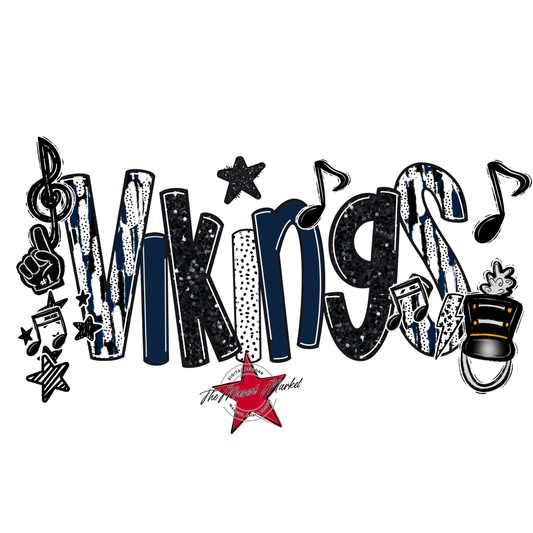 Vikings Band Scrape-Navy