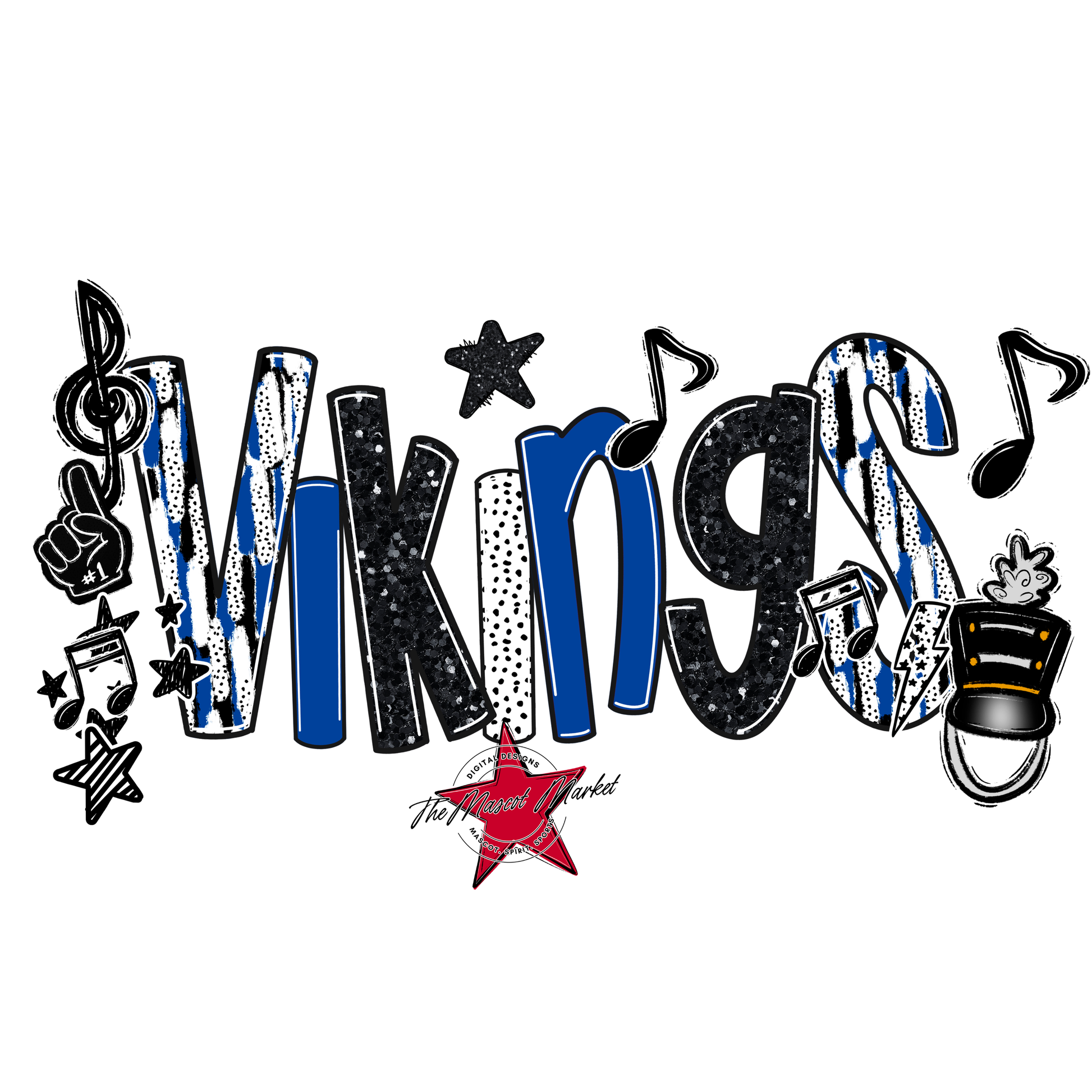 Vikings Band Scrape-Off Blue