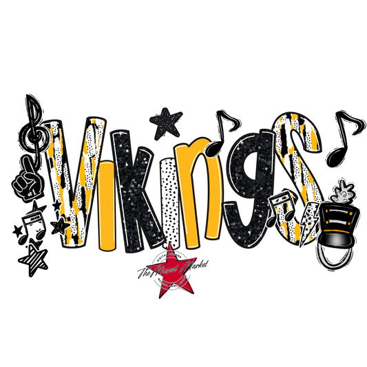 Vikings Band Scrape-Yellow