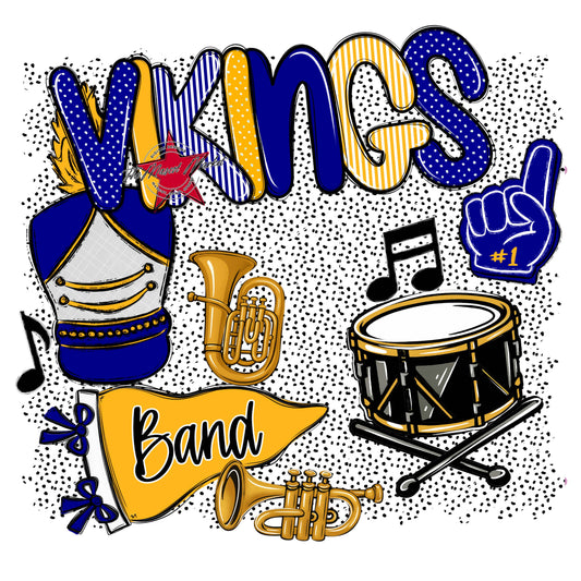 Vikings Band Spirit-Blue & Yellow