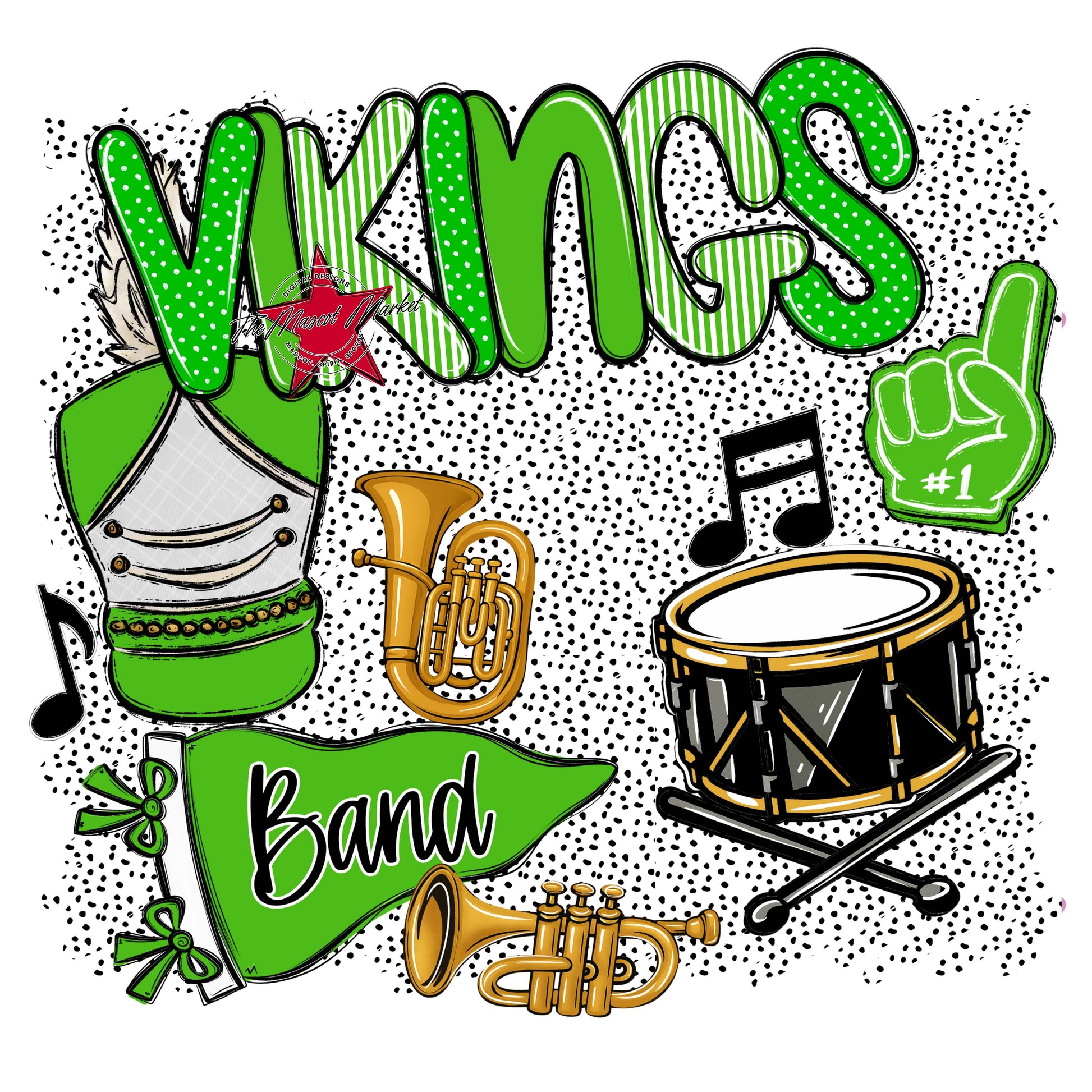 Vikings Band Spirit-Bright Green