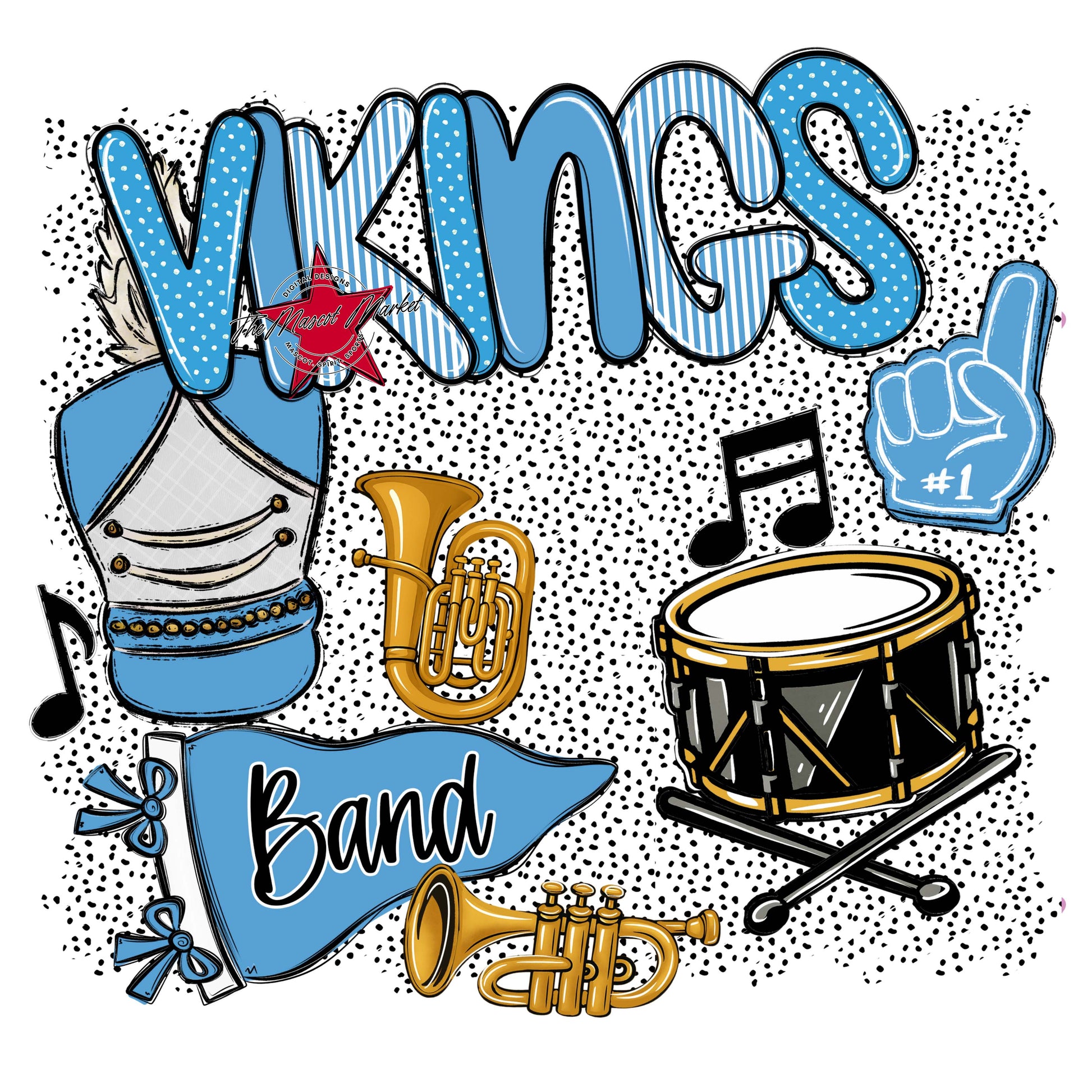 Vikings Band Spirit-Carolina Blue