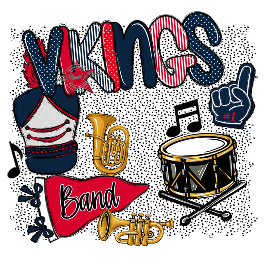 Vikings Band Spirit-Navy & Red