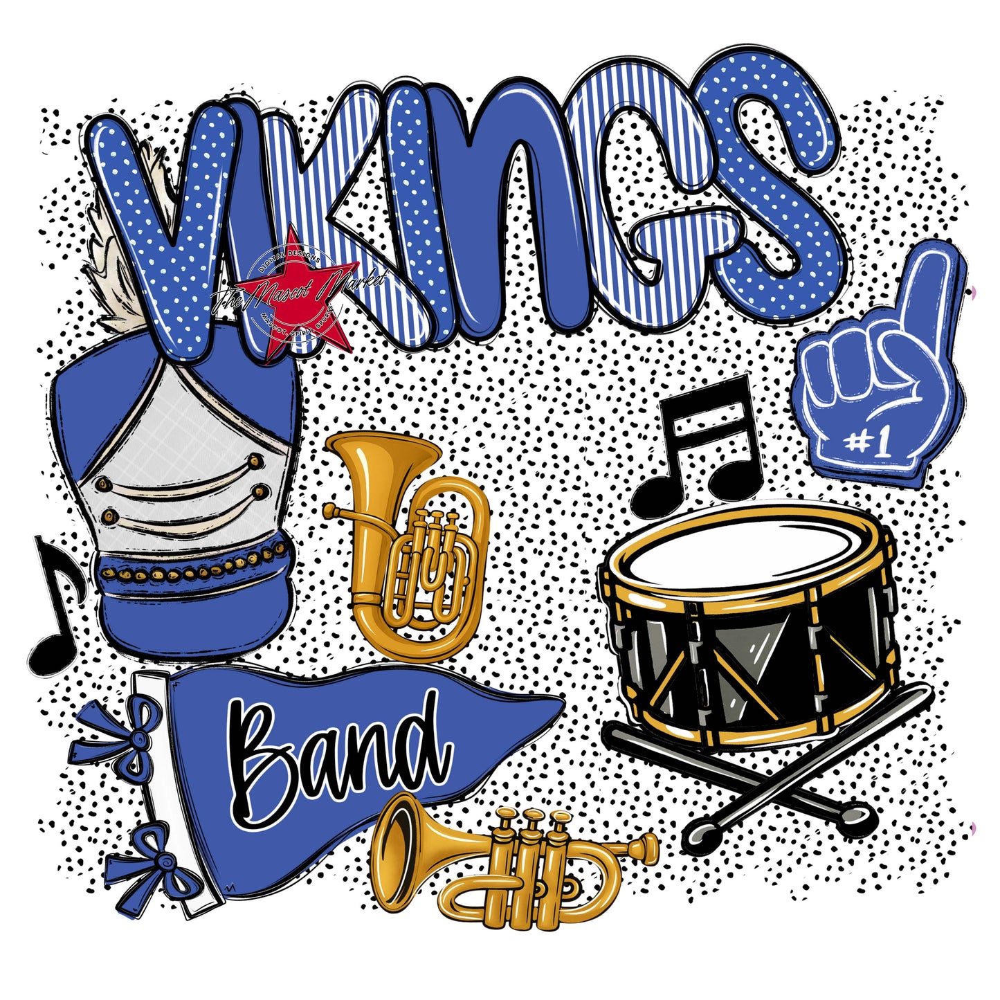 Vikings Band Spirit-Off Blue