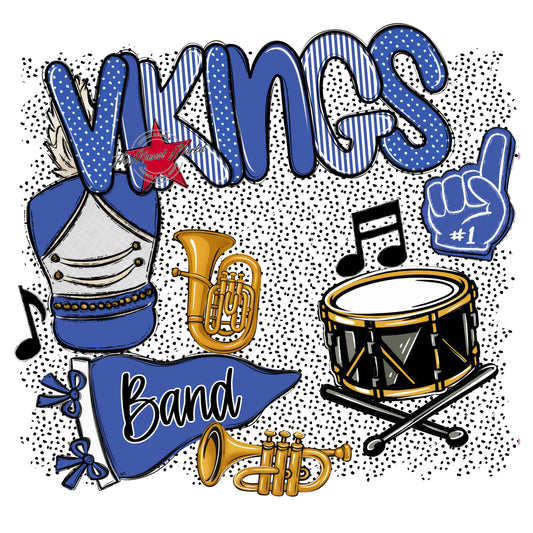 Vikings Band Spirit-Off Blue