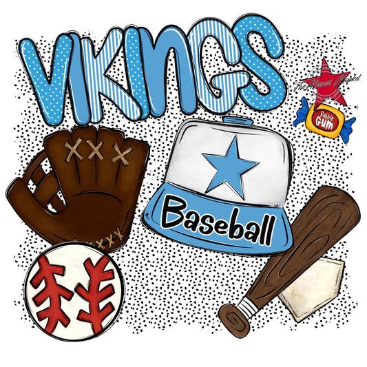 Vikings Baseball Spirit-Carolina Blue