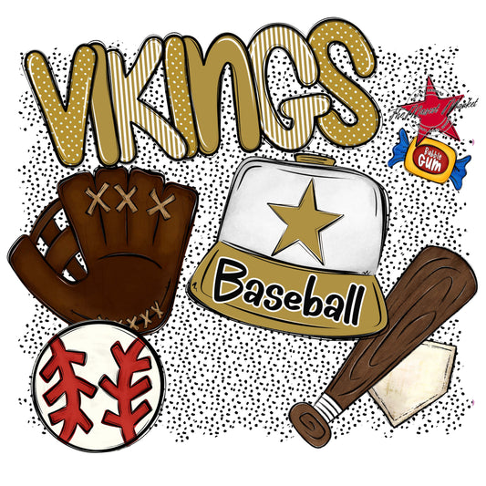 Vikings Baseball Spirit-Gold