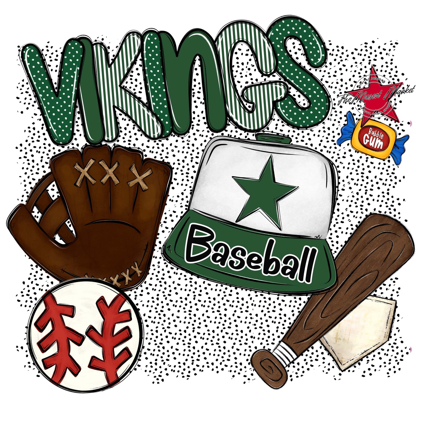 Vikings Baseball Spirit-Green