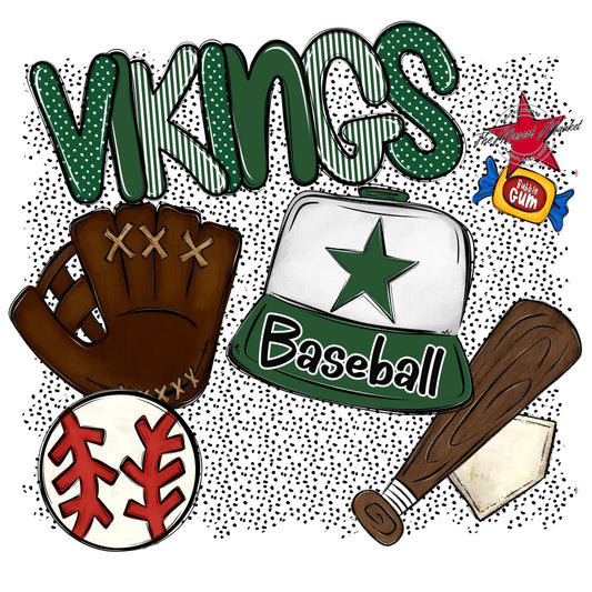 Vikings Baseball Spirit-Green