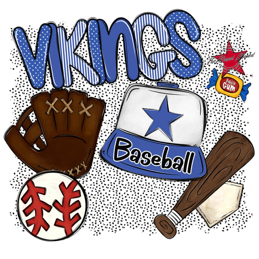Vikings Baseball Spirit-Off Blue