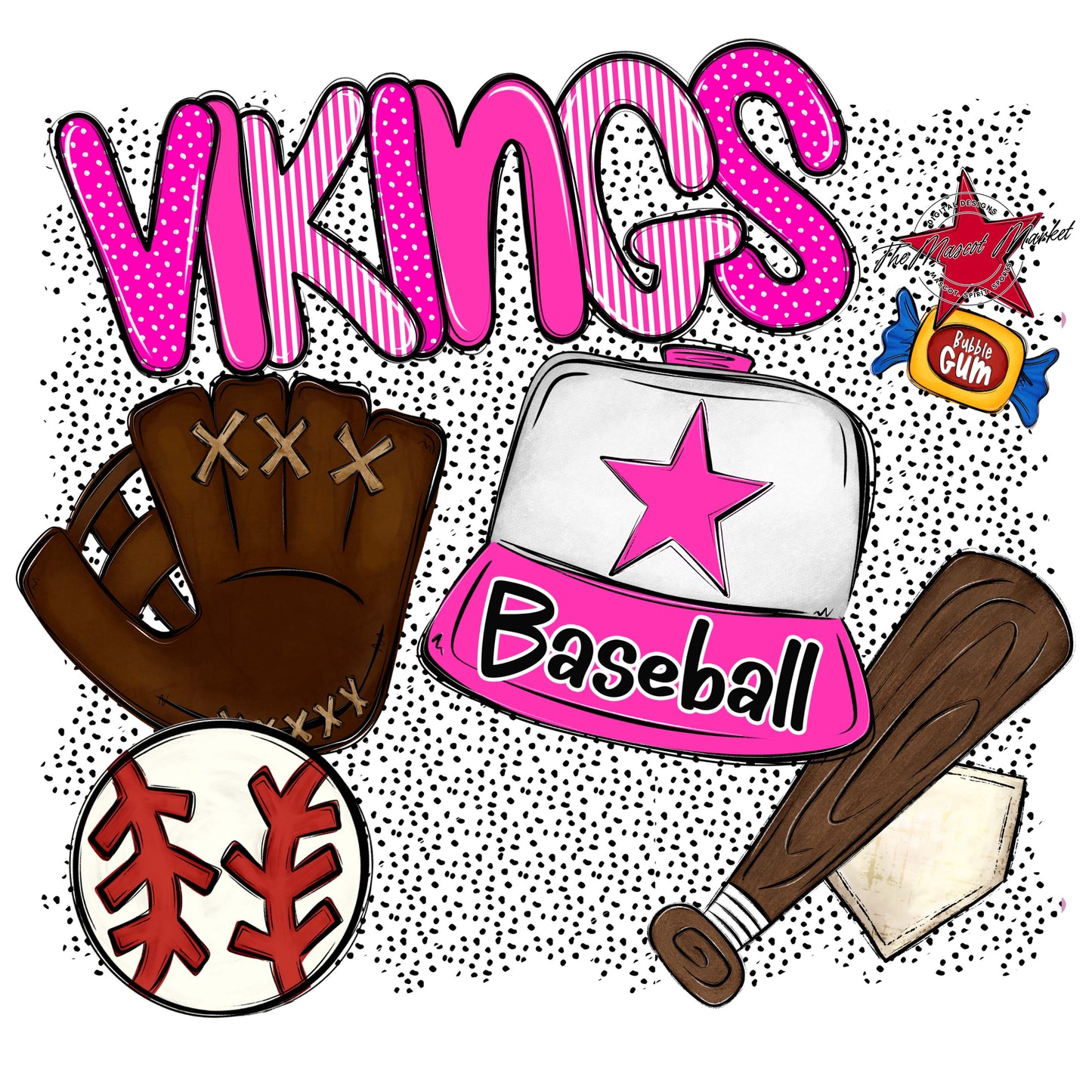 Vikings Baseball Spirit-Pink
