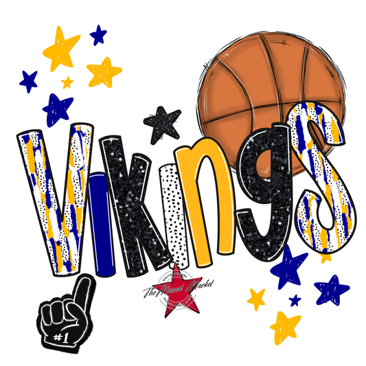 Vikings Basketball Scrape-Blue-Yellow