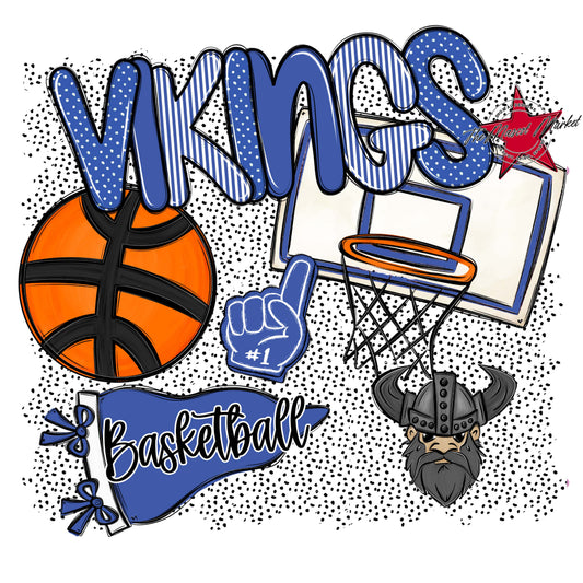 Vikings Basketball Spirit-Off Blue