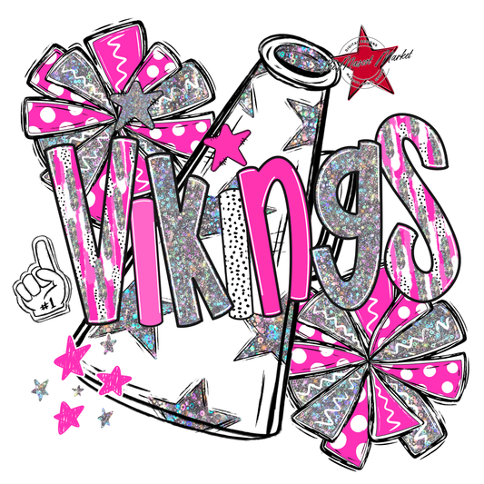 Vikings Cheer Megaphone Scrape-Pink
