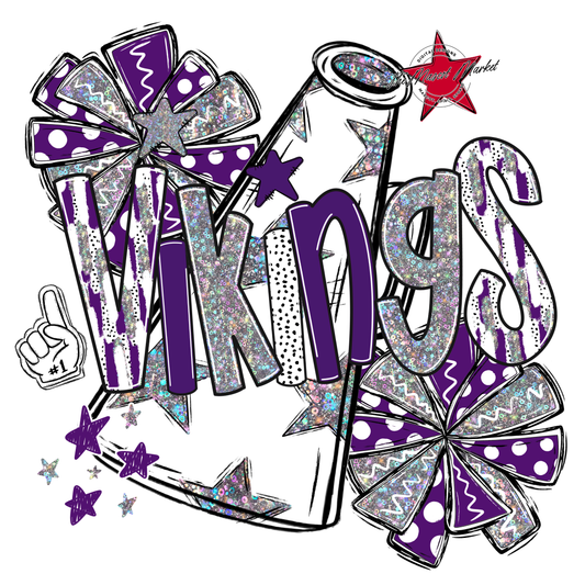 Vikings Cheer Megaphone Scrape-Purple