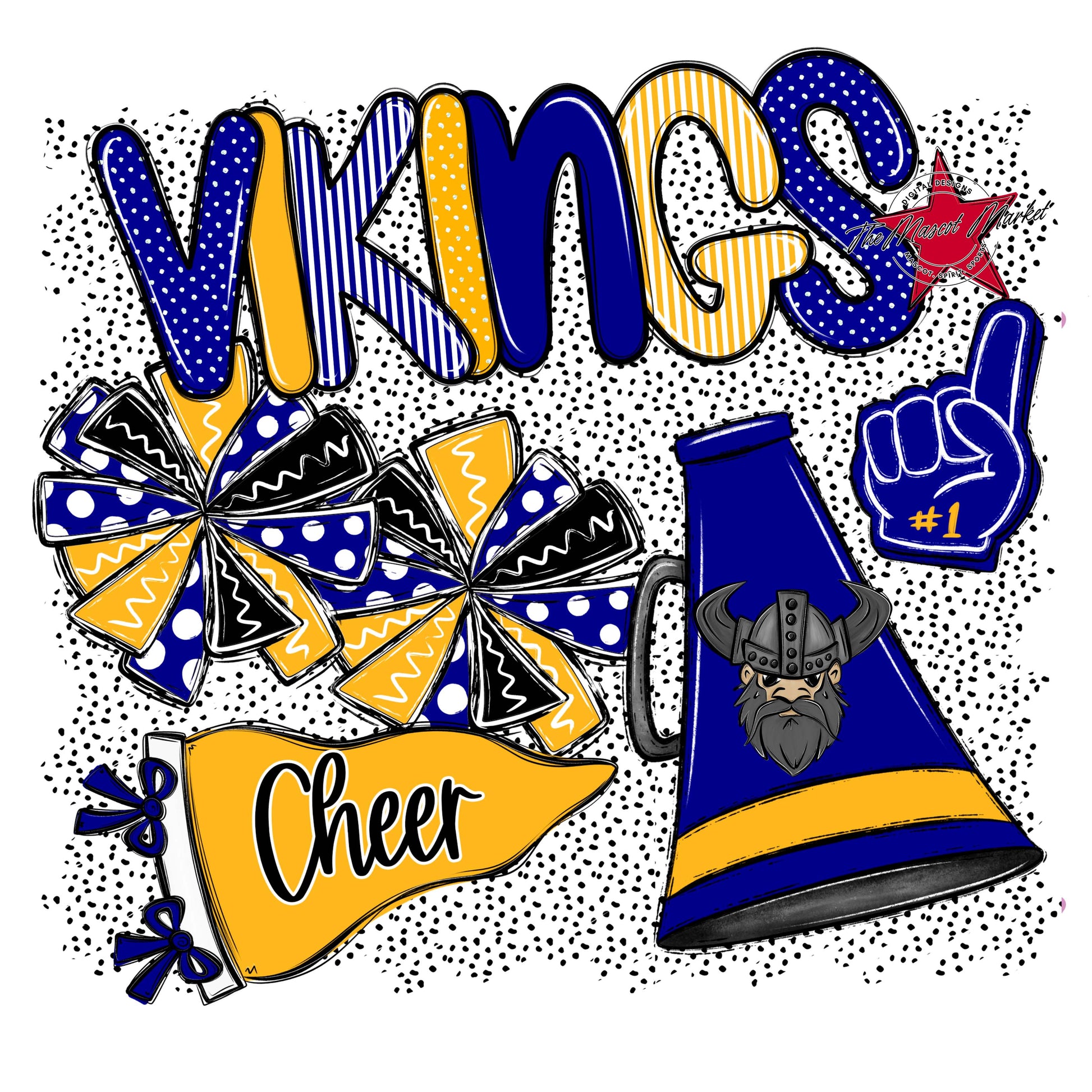 Vikings Cheer Spirit-Blue & Yellow