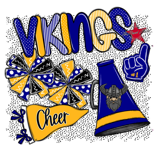 Vikings Cheer Spirit-Blue & Yellow