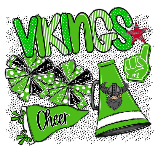 Vikings Cheer Spirit-Bright Green