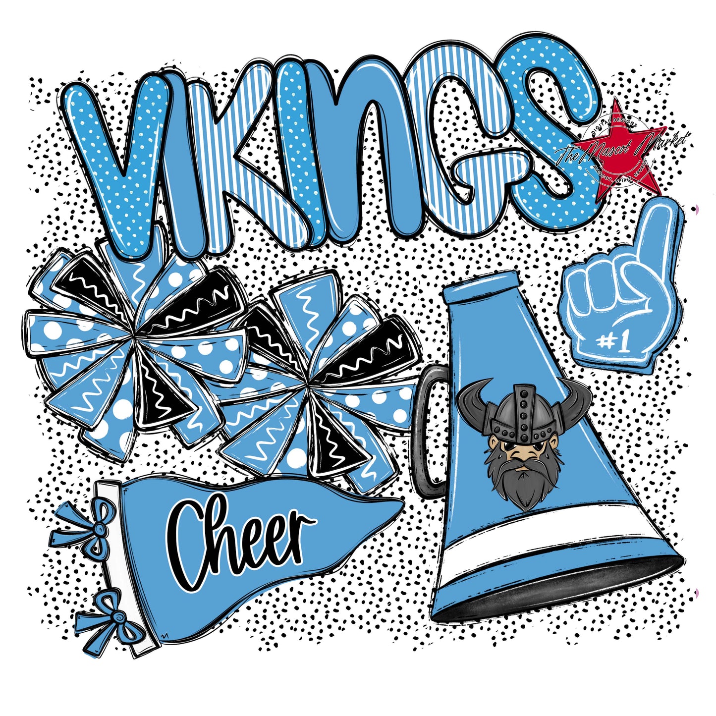 Vikings Cheer Spirit-Carolina Blue