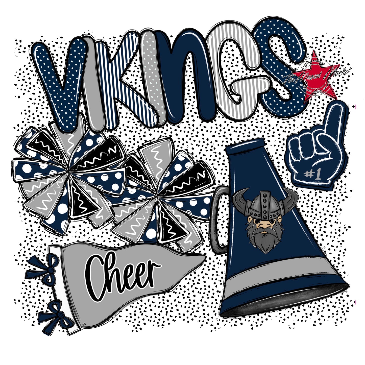 Vikings Cheer Spirit-Navy & Grey