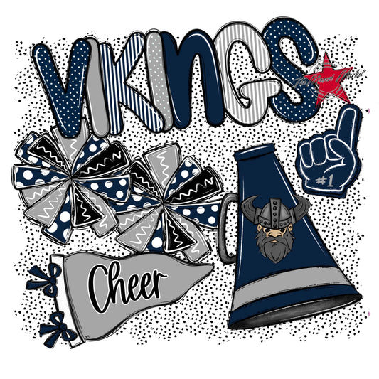 Vikings Cheer Spirit-Navy & Grey