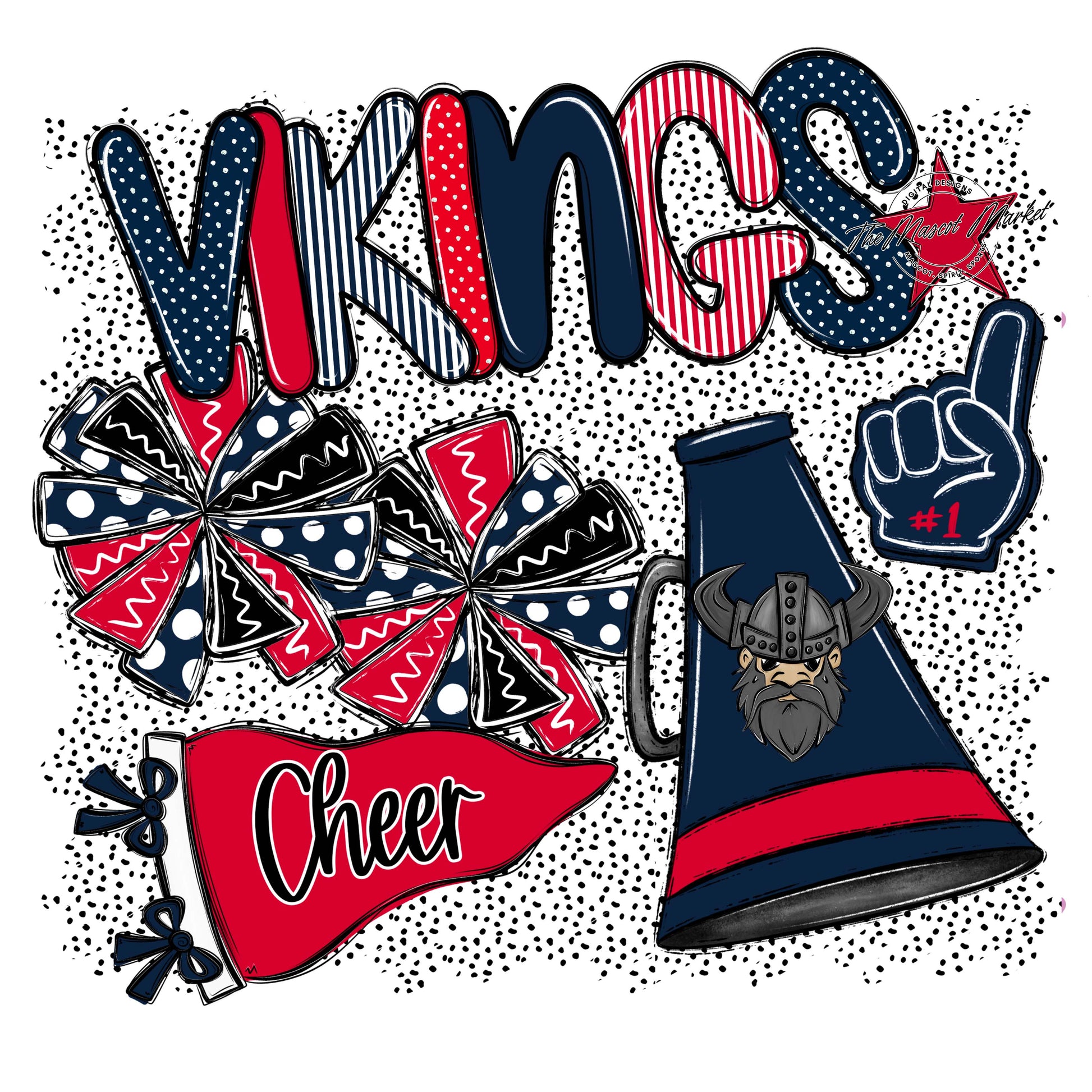 Vikings Cheer Spirit-Navy & Red