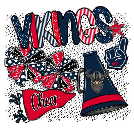 Vikings Cheer Spirit-Navy & Red