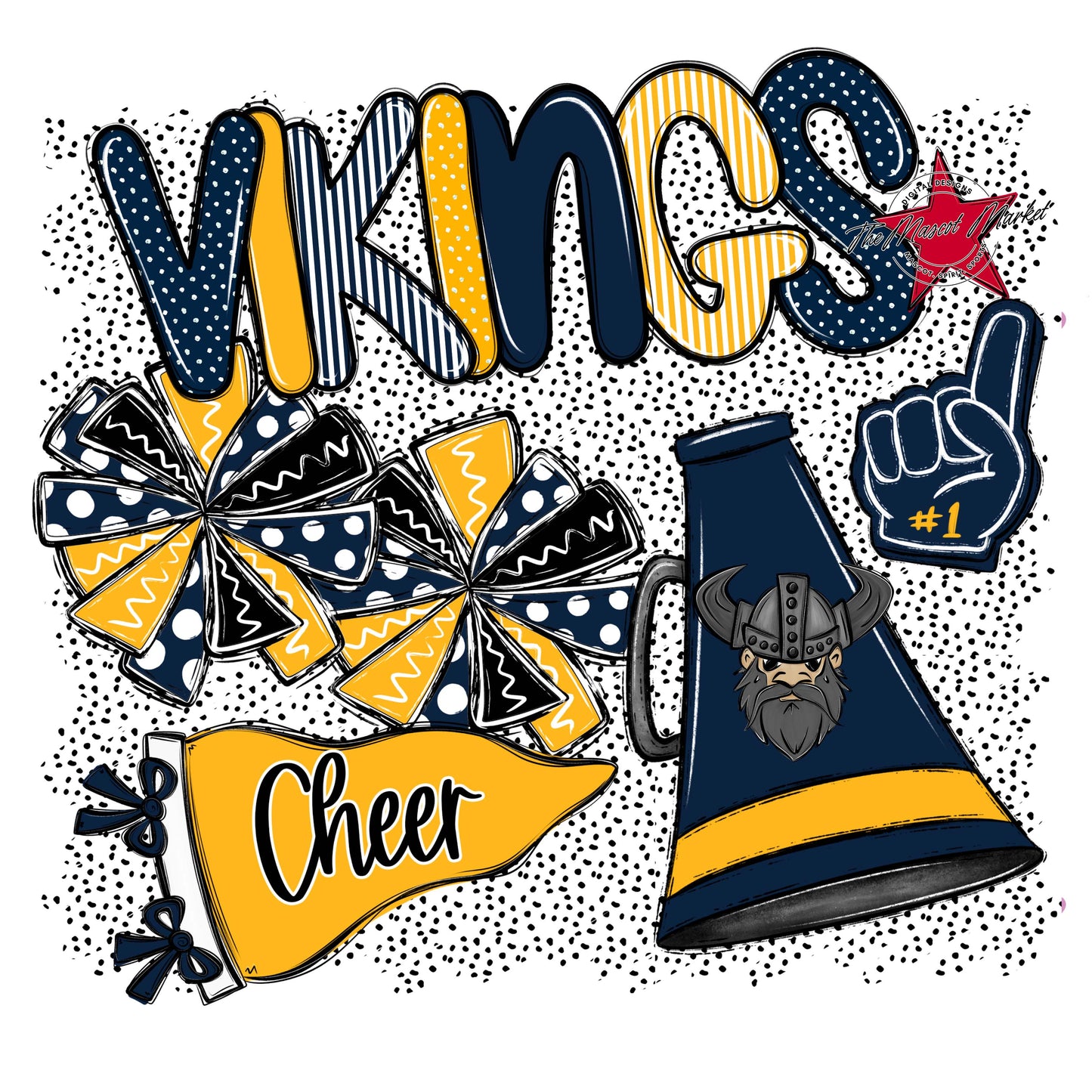 Vikings Cheer Spirit-Navy & Yellow