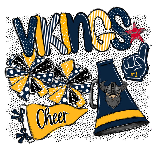 Vikings Cheer Spirit-Navy & Yellow