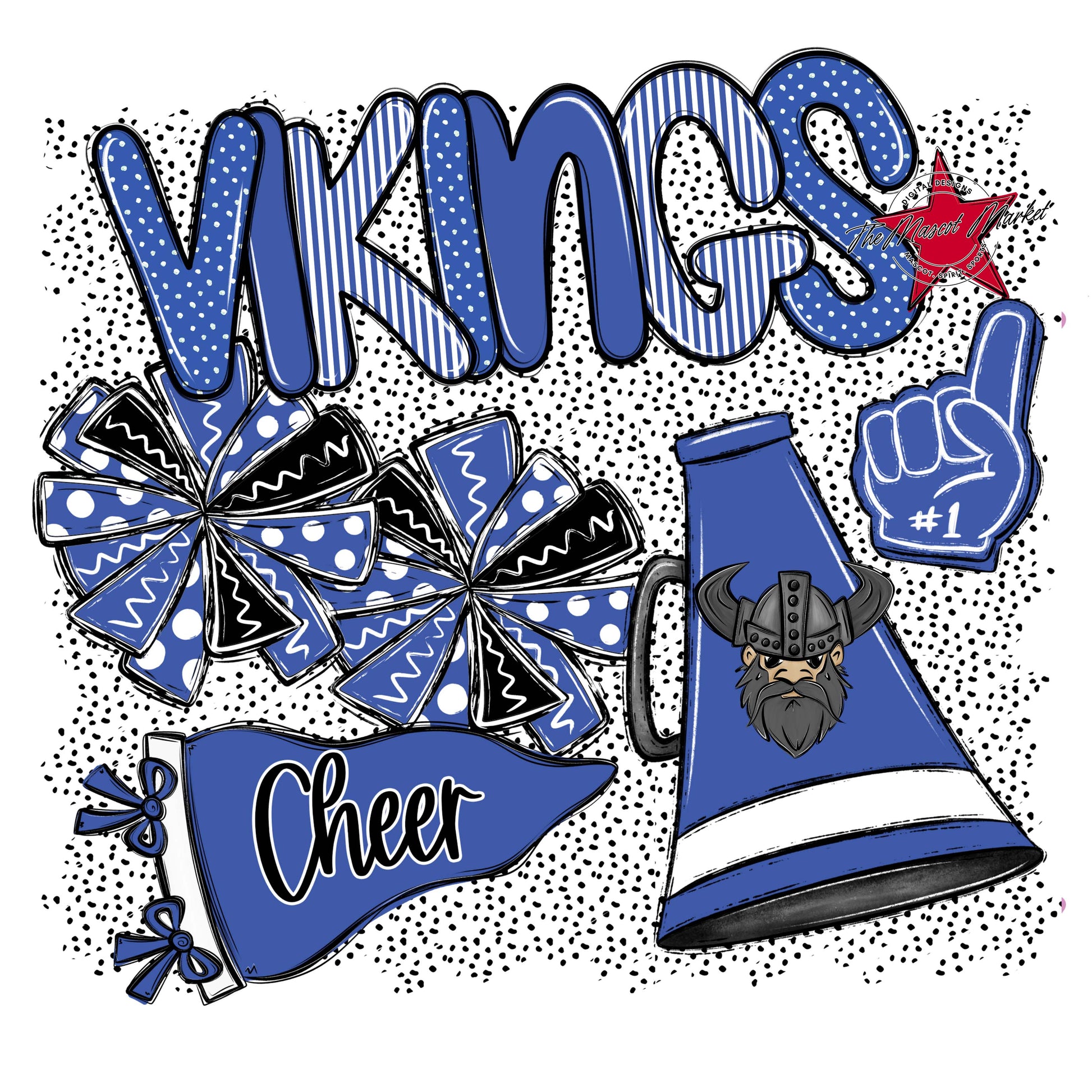 Vikings Cheer Spirit-Off Blue