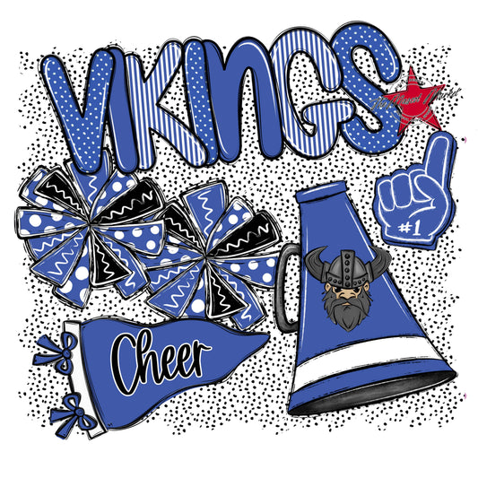 Vikings Cheer Spirit-Off Blue