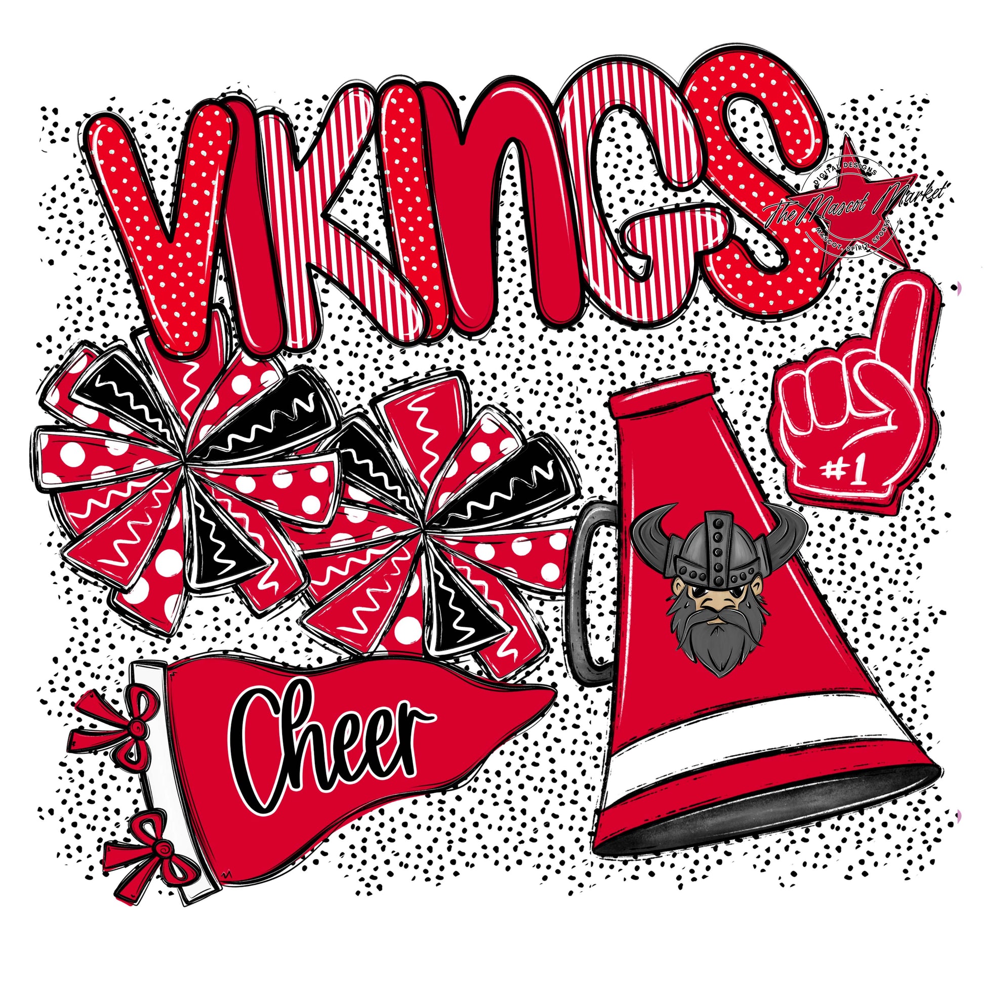 Vikings Cheer Spirit-Red