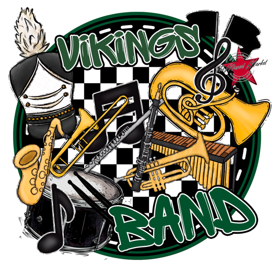 Vikings Circle Band Design-Green