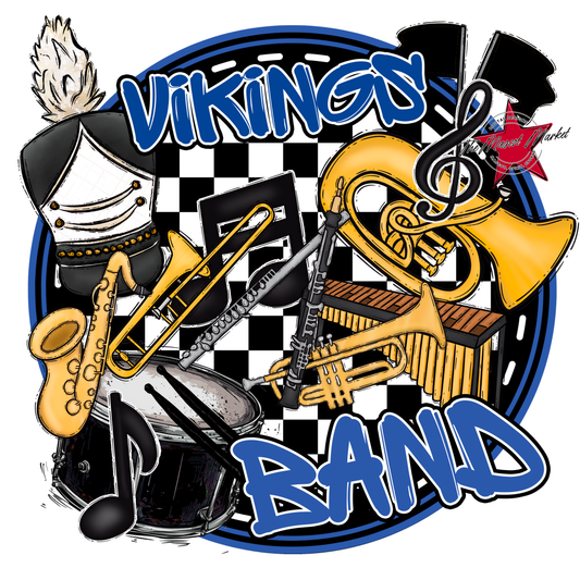 Vikings Circle Band Design-Off Blue