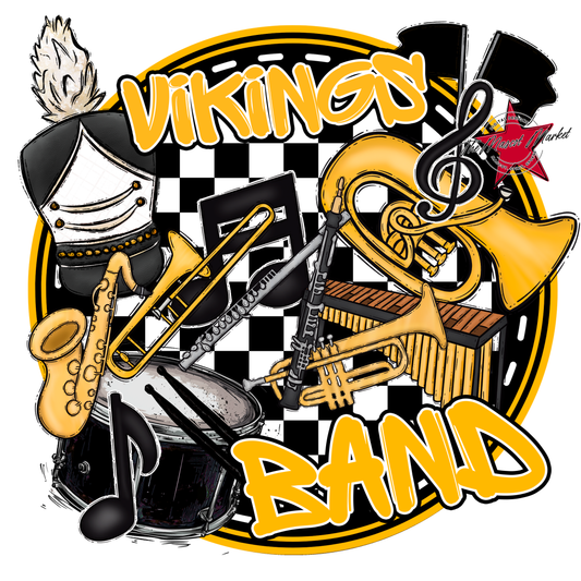 Vikings Circle Band Design-Yellow