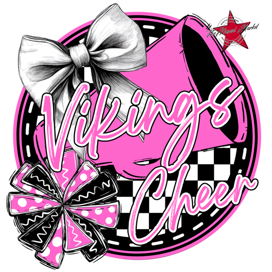 Vikings Circle Cheer Design-Baby Pink
