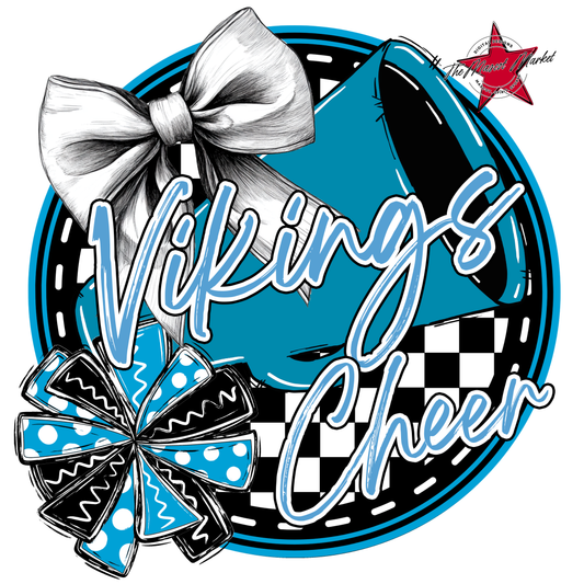 Vikings Circle Cheer Design-Carolina Blue