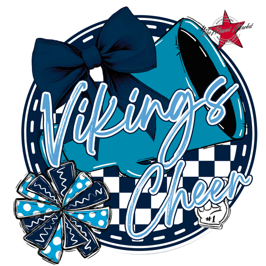 Vikings Circle Cheer Design-Navy-Carolina Blue